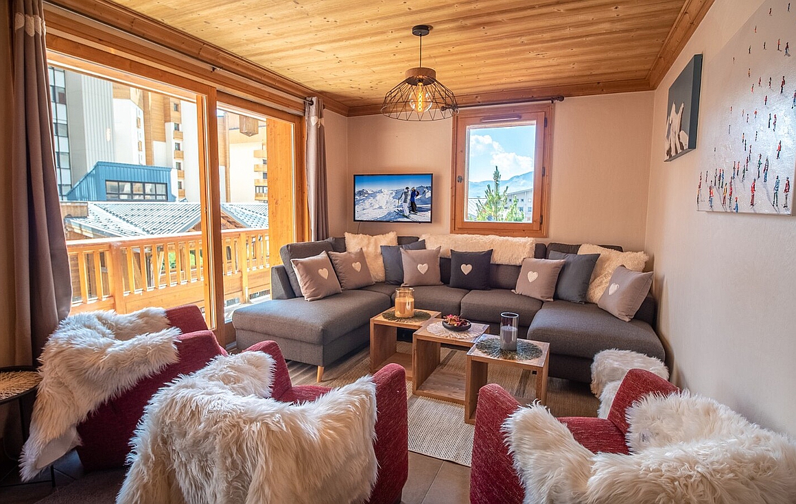 Stylish and snug retreat with plush decor