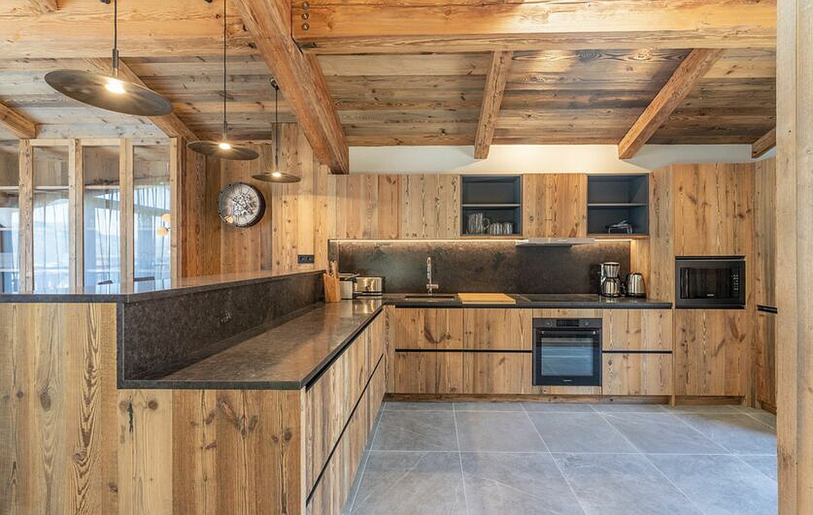 Warm and functional kitchen with rustic appeal