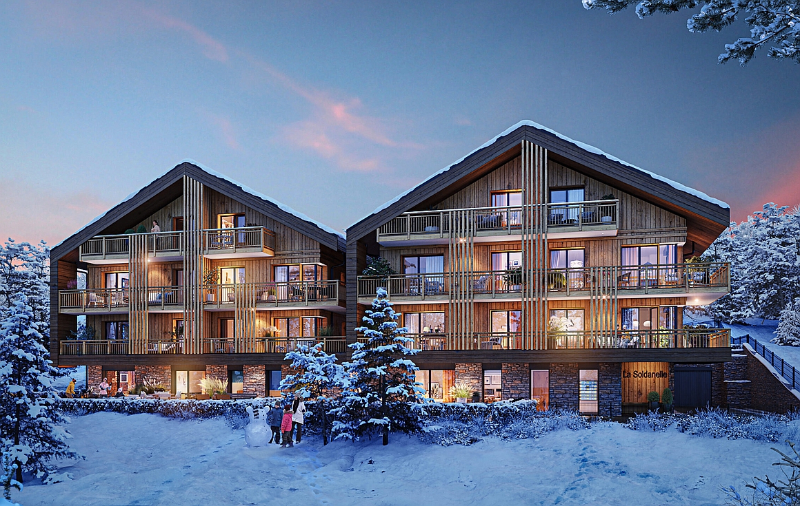 The brand new apartments for sale in Les Carroz